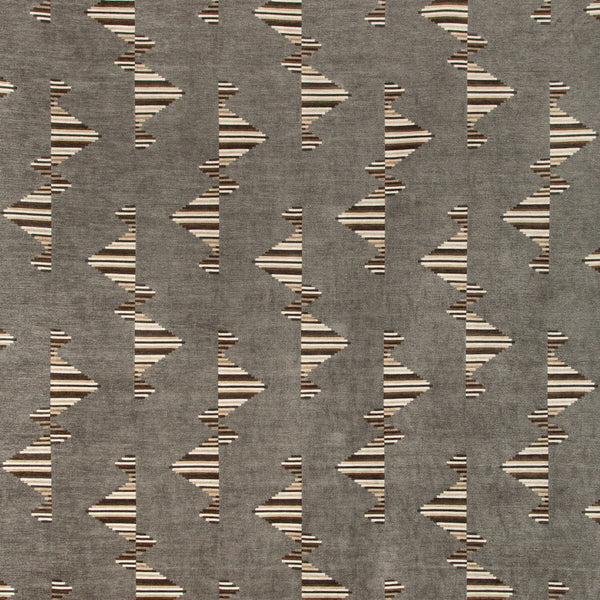 Samples and Purchasing available for Arcade - Smoke Charcoal By Lee Jofa Modern | Kelly Wearstler V | Geometric Upholstery Chenille at Designer Wallcoverings and Fabrics