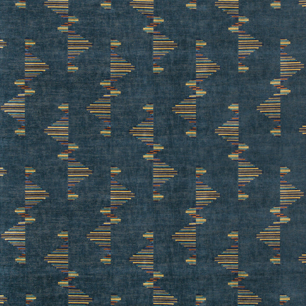 Samples and Purchasing available for Arcade - Marlin Blue By Lee Jofa Modern | Kelly Wearstler V | Geometric Upholstery Chenille at Designer Wallcoverings and Fabrics