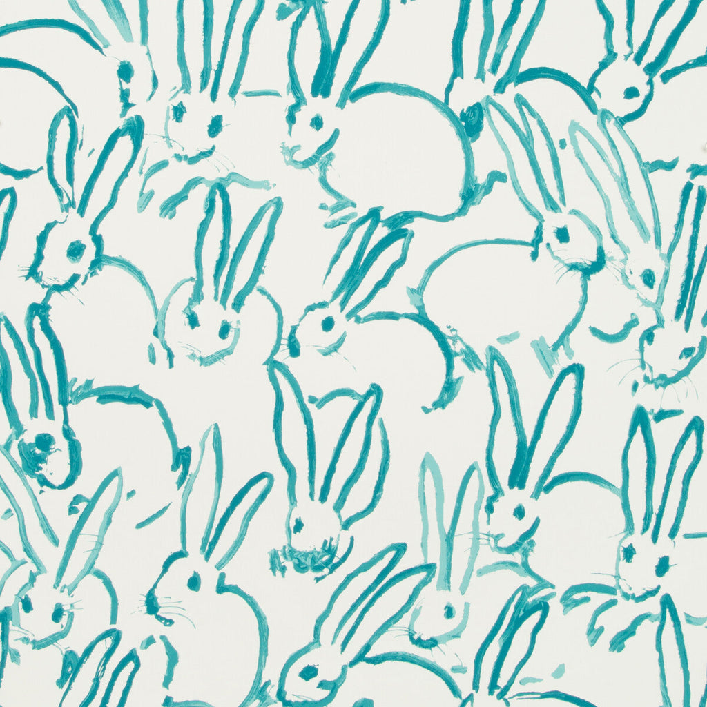 Samples and Purchasing available for Hutch - Turquoise Turquoise By Lee Jofa Modern | Hunt Slonem Ii | Animal/Insects Wallcovering Print at Designer Wallcoverings and Fabrics