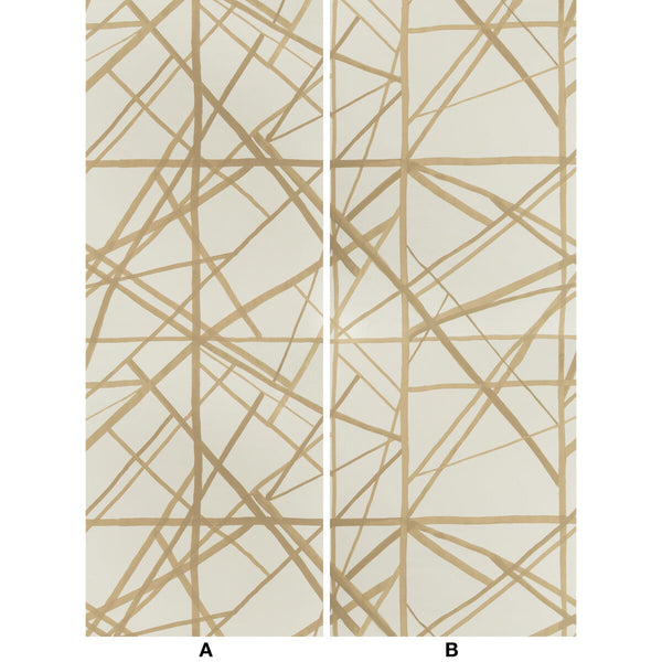 Samples and Purchasing available for Channels Paper - Latte/Suede Taupe By Lee Jofa Modern | Kelly Wearstler Wallpapers Iii | Modern Wallcovering Murals / Panels at Designer Wallcoverings and Fabrics