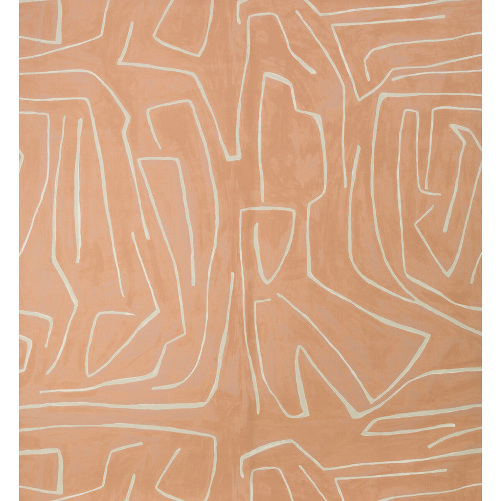 Samples and Purchasing available for Graffito - Salmon/Cream Salmon By Lee Jofa Modern | Kelly Wearstler Wallpapers Ii |Abstract Modern Wallcovering Murals / Panels at Designer Wallcoverings and Fabrics