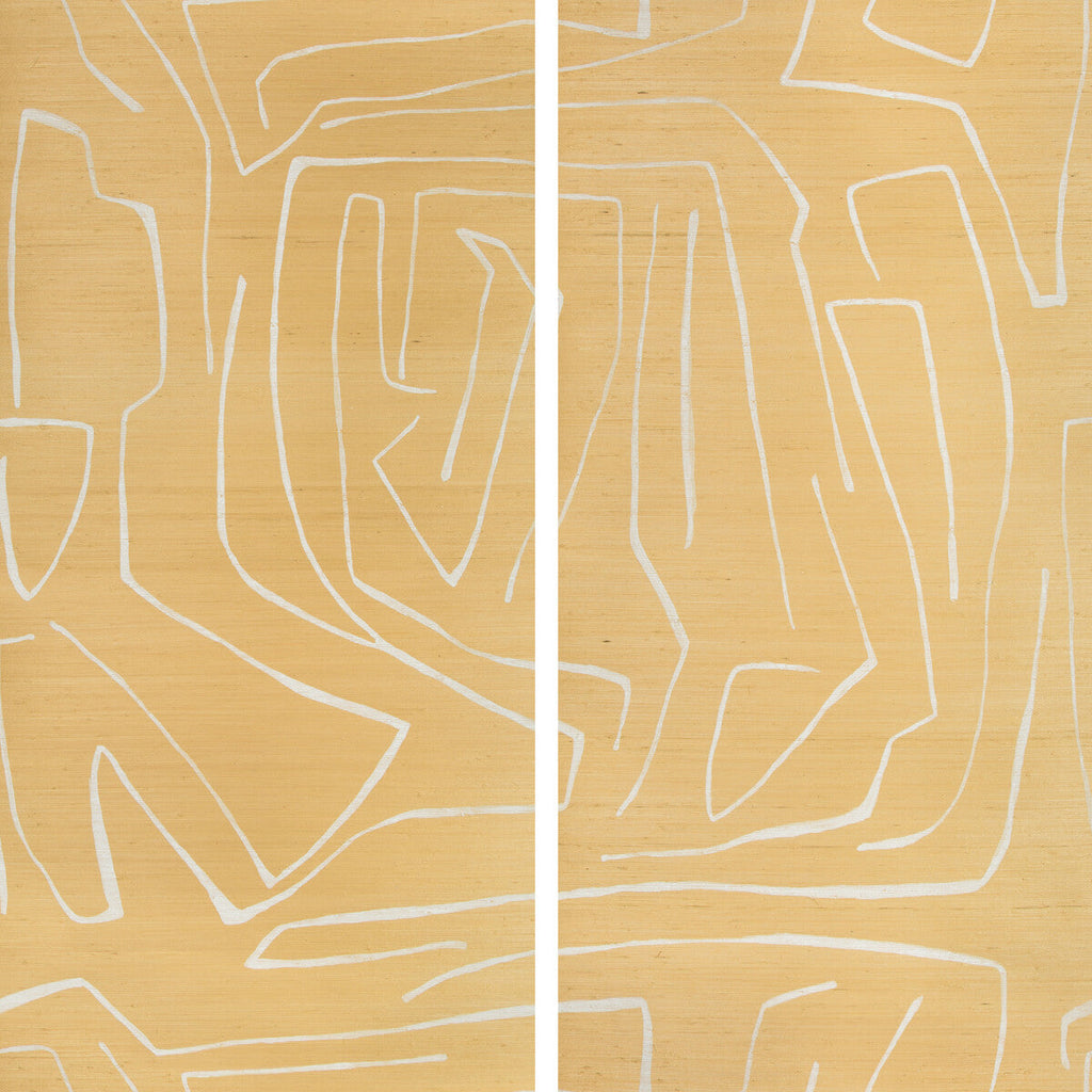 Samples and Purchasing available for Graffito Ii - Golden Rod Yellow By Lee Jofa Modern | Kelly Wearstler Wallpapers Iv |Abstract Modern Wallcovering Murals / Panels at Designer Wallcoverings and Fabrics