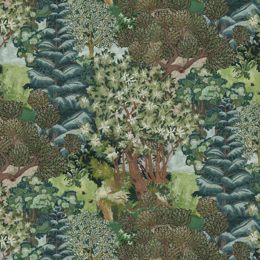 Samples and Purchasing available for Miserden Trees - 1  By Kravet Couture | Josephine Munsey Portfolio Ii | Botanical & Floral Wallcovering Print at Designer Wallcoverings and Fabrics