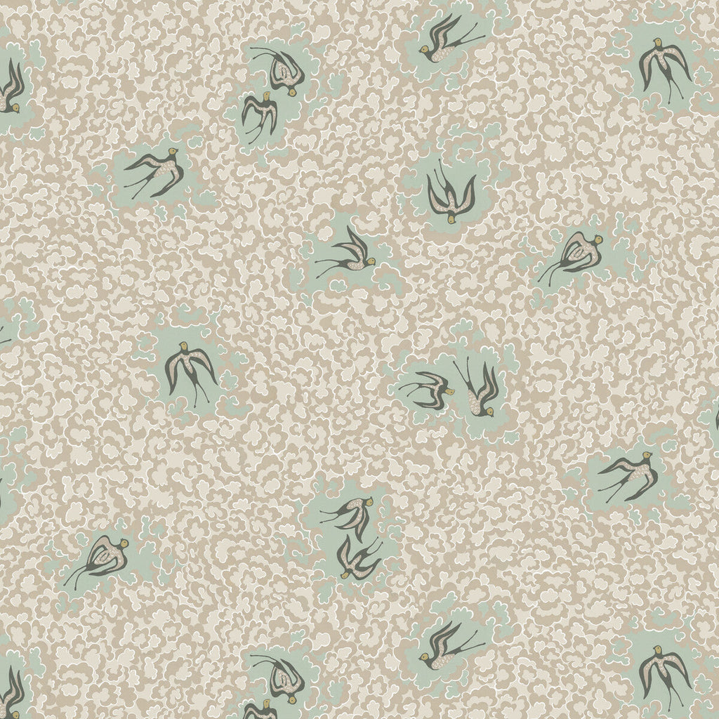 Samples and Purchasing available for Beas Swallows - 21 Turquoise By Kravet Couture | Josephine Munsey Portfolio Ii |Animal/Insects Novelty Wallcovering Print at Designer Wallcoverings and Fabrics