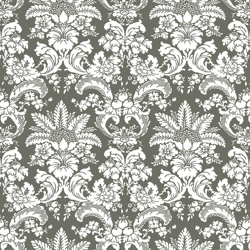 Samples and Purchasing available for Grajal - Gris Grey By Gaston Y Daniela | Lorenzo Castillo V |Damask  Multipurpose Print at Designer Wallcoverings and Fabrics