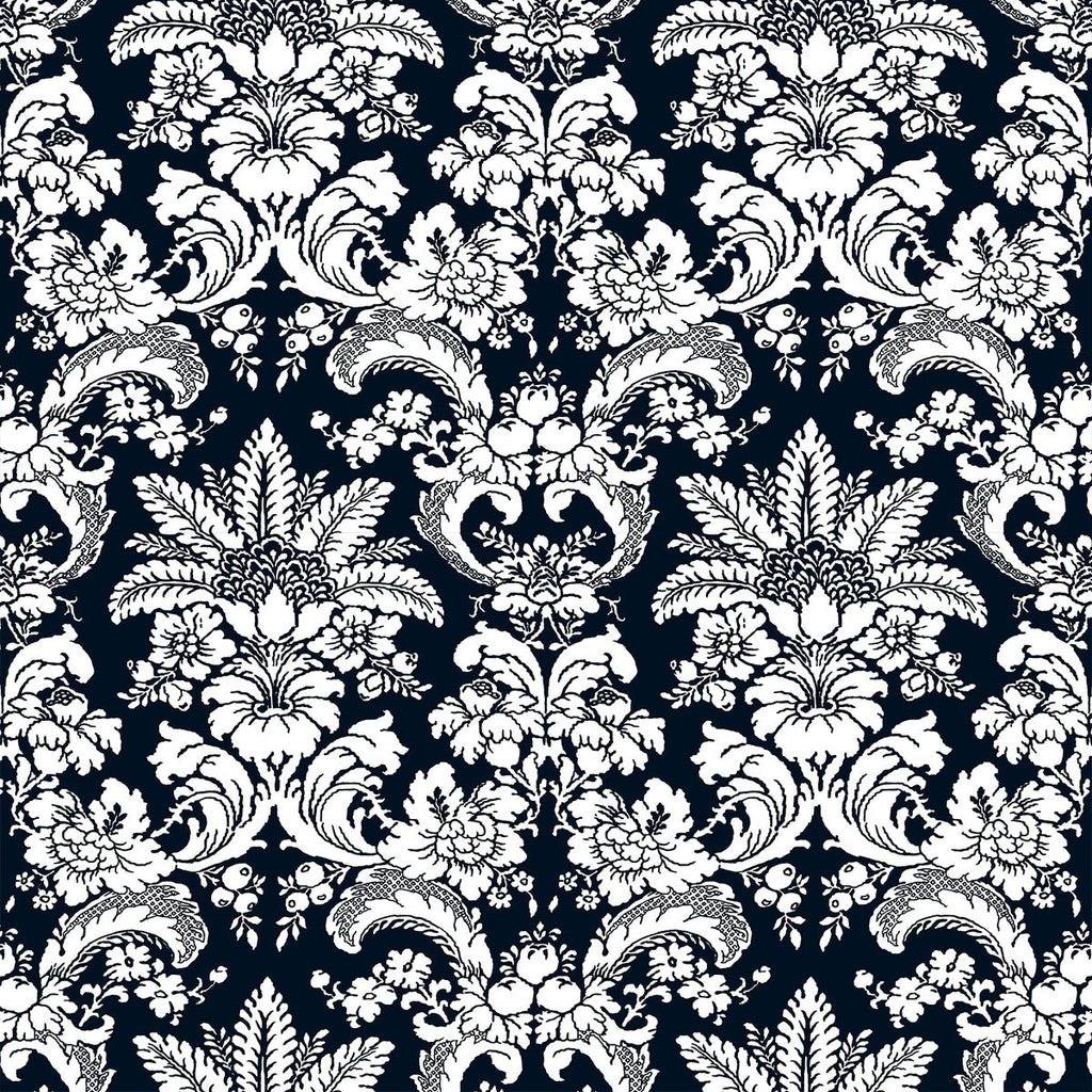 Samples and Purchasing available for Grajal - Navy Dark Blue By Gaston Y Daniela | Lorenzo Castillo V |Damask  Multipurpose Print at Designer Wallcoverings and Fabrics