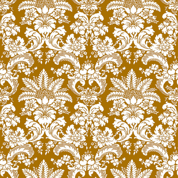 Samples and Purchasing available for Grajal - Ocre Gold By Gaston Y Daniela | Lorenzo Castillo V |Damask  Multipurpose Print at Designer Wallcoverings and Fabrics