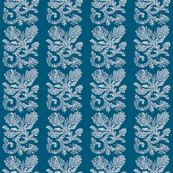 Samples and Purchasing available for Camino - Azul Blue By Gaston Y Daniela | Lorenzo Castillo V | Paisley Multipurpose Print at Designer Wallcoverings and Fabrics