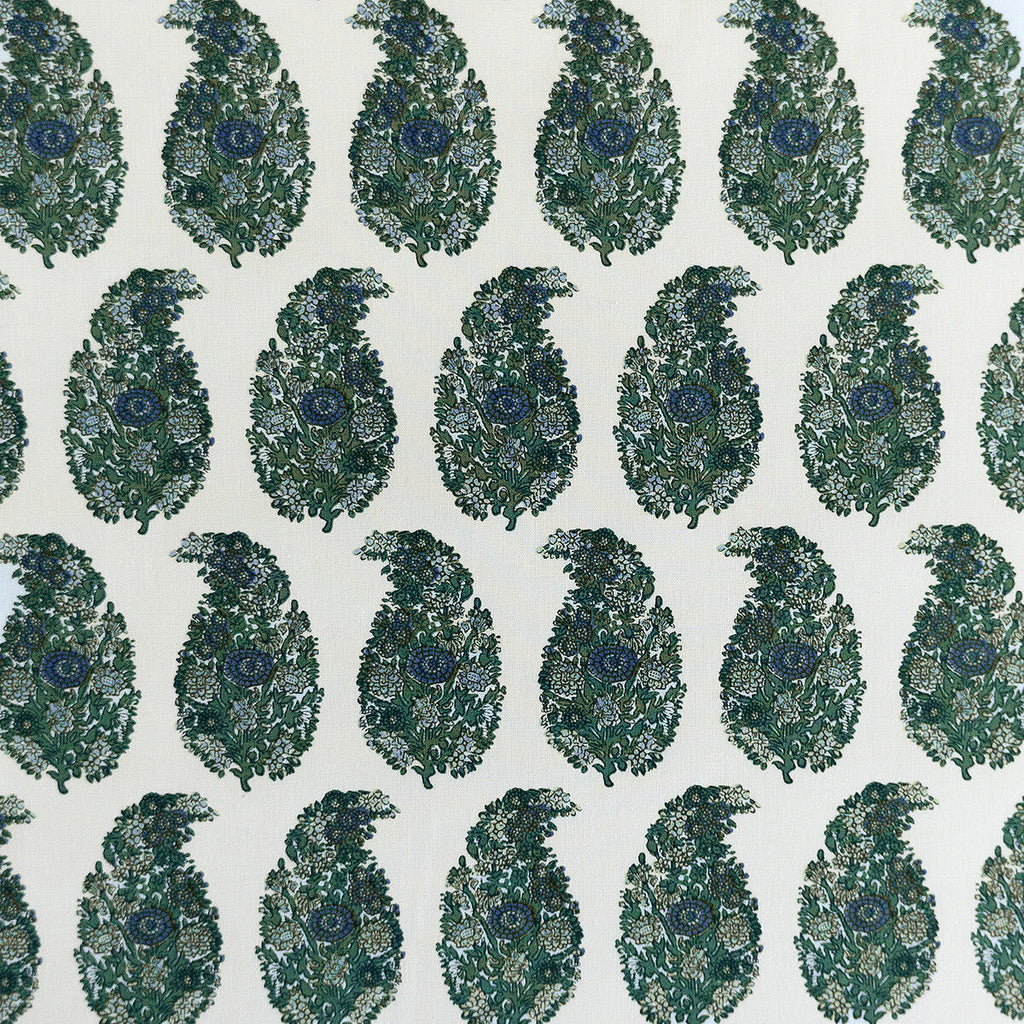 Samples and Purchasing available for Tarsila - Verde/Azul Green By Gaston Y Daniela | Lorenzo Castillo V |Paisley  Multipurpose Print at Designer Wallcoverings and Fabrics