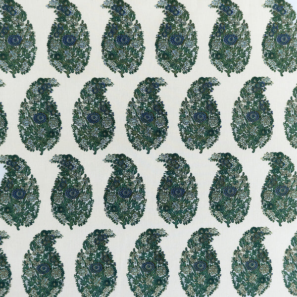 Samples and Purchasing available for Tarsila - Verde/Azul Green By Gaston Y Daniela | Lorenzo Castillo V |Paisley  Multipurpose Print at Designer Wallcoverings and Fabrics