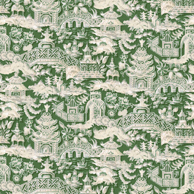 Samples and Purchasing available for Marta - Verde Green By Gaston Y Daniela | Lorenzo Castillo Vi |Chinoiserie  Multipurpose Print at Designer Wallcoverings and Fabrics