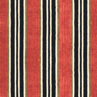 Samples and Purchasing available for Tucha - Teja/Verde Red By Gaston Y Daniela | Lorenzo Castillo Vi |Stripes  Upholstery  at Designer Wallcoverings and Fabrics