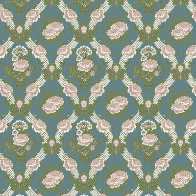 Samples and Purchasing available for Aranchina - Azul Blue By Gaston Y Daniela | Lorenzo Castillo Vi |Botanical & Floral  Multipurpose  at Designer Wallcoverings and Fabrics