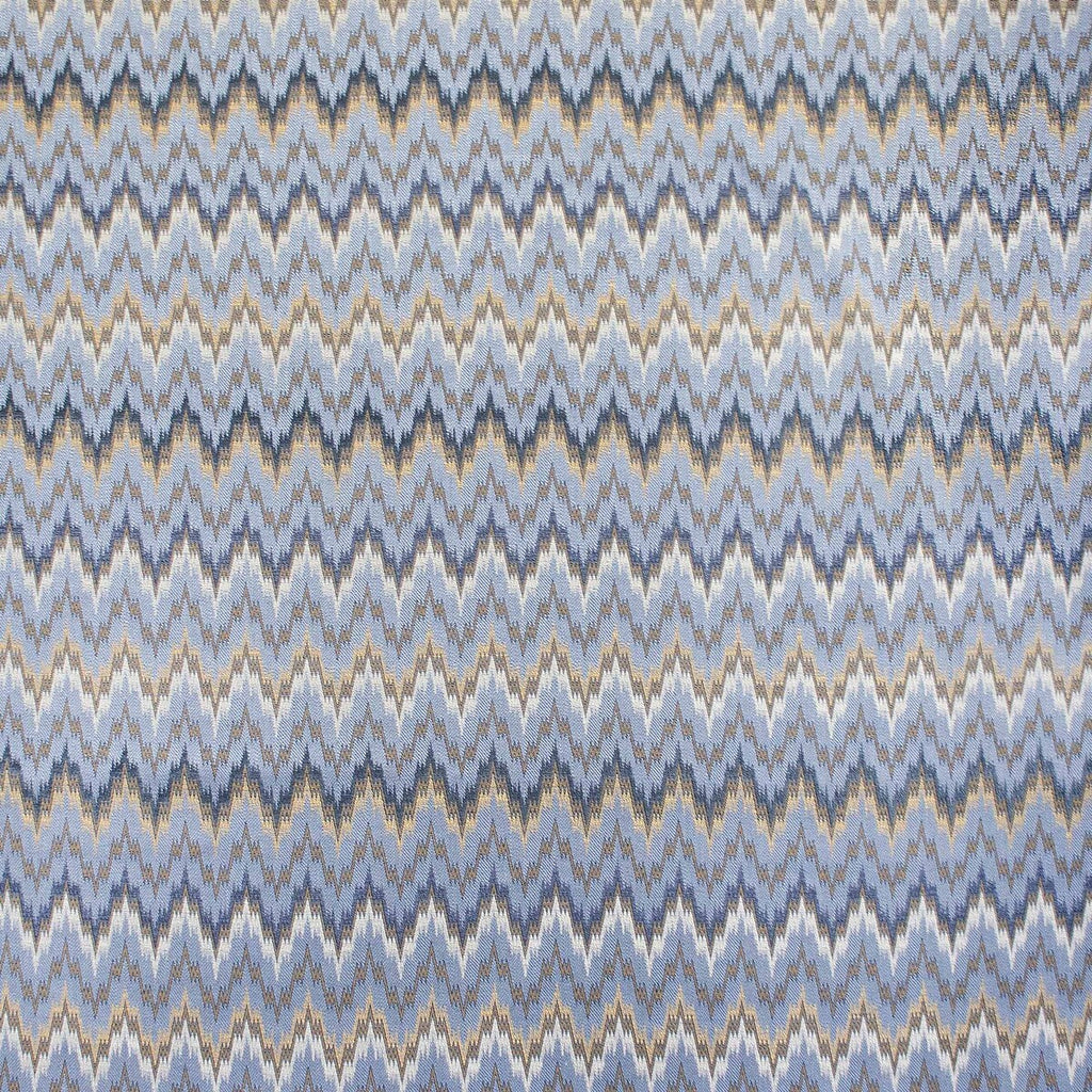 Samples and Purchasing available for Alaior - Azul/Ocre Blue By Gaston Y Daniela | Lorenzo Castillo Ix Hesperia | Flamestitch Upholstery  at Designer Wallcoverings and Fabrics