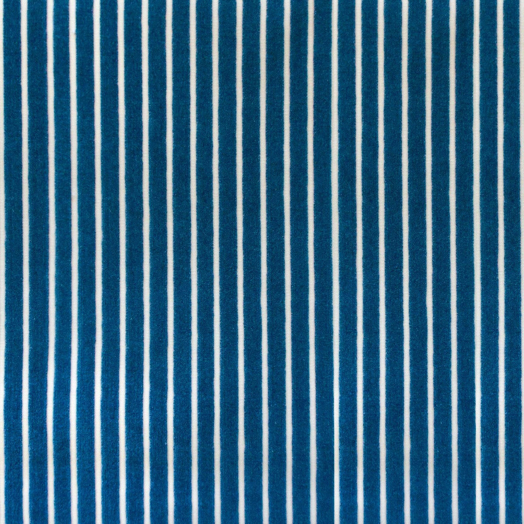 Samples and Purchasing available for Mayrit - Azul Pavo Blue By Gaston Y Daniela | Lorenzo Castillo Ix Hesperia | Stripes Upholstery Velvet at Designer Wallcoverings and Fabrics