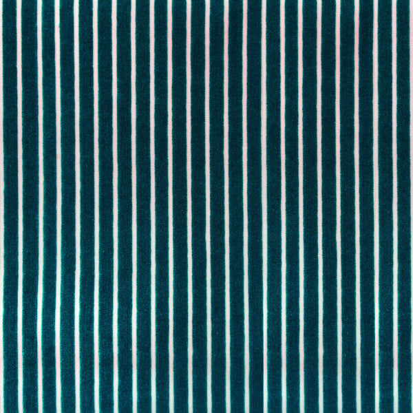 Samples and Purchasing available for Mayrit - Ultramar Turquoise By Gaston Y Daniela | Lorenzo Castillo Ix Hesperia | Stripes Upholstery Velvet at Designer Wallcoverings and Fabrics