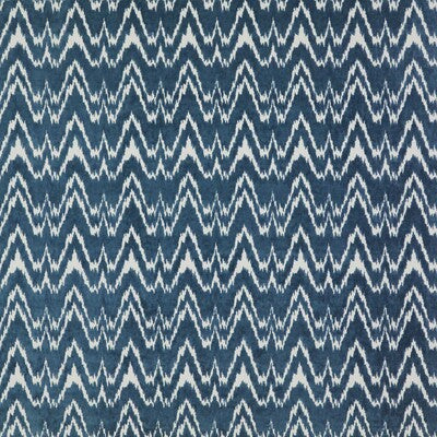 Samples and Purchasing available for Janano - Azul Blue By Gaston Y Daniela | Lorenzo Castillo Vii The Rectory |Flamestitch Ikat/Southwest/Kilims Upholstery  at Designer Wallcoverings and Fabrics