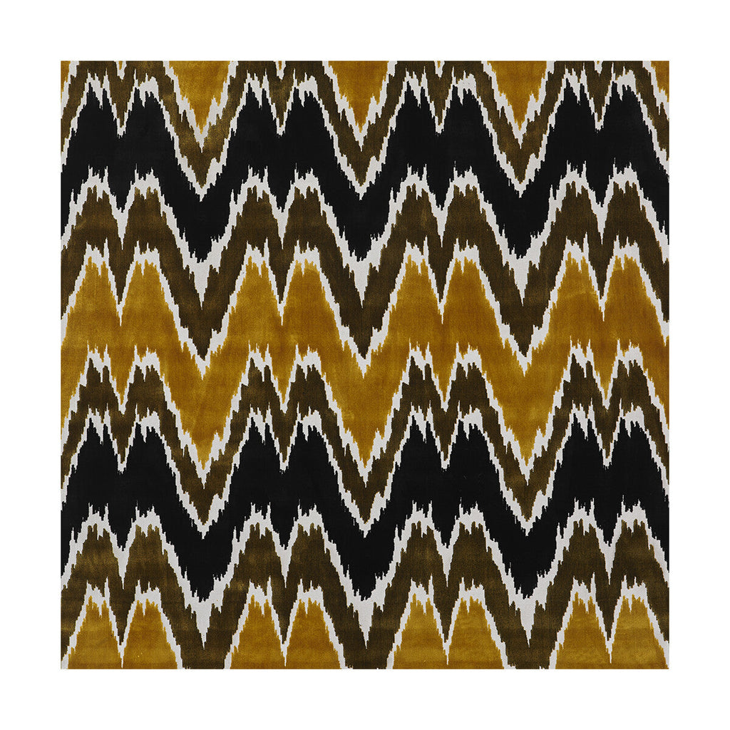 Samples and Purchasing available for Alejandro - Oro/Onyx Yellow By Gaston Y Daniela | Lorenzo Castillo Iii |Flamestitch  Upholstery Velvet at Designer Wallcoverings and Fabrics