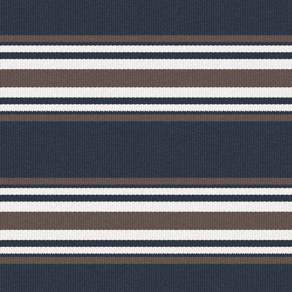 Samples and Purchasing available for Pinilla - Navy/Marron Indigo By Gaston Y Daniela | Lorenzo Castillo Iv | Stripes Upholstery  at Designer Wallcoverings and Fabrics