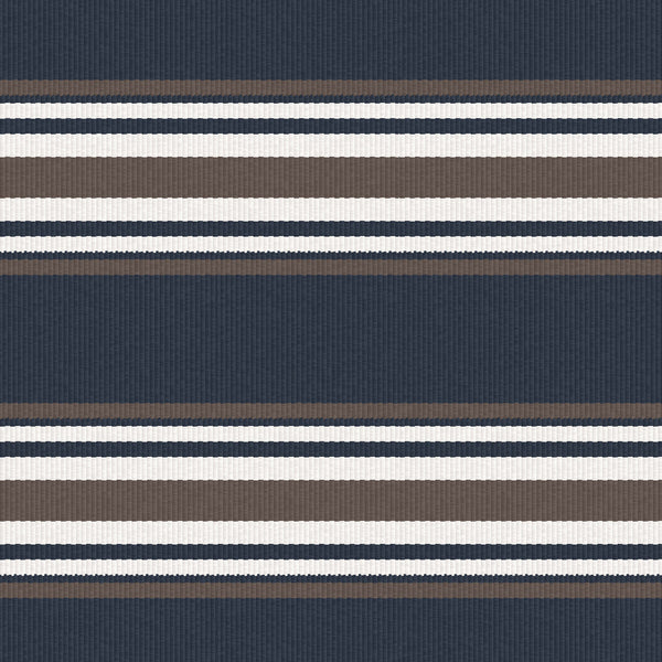 Samples and Purchasing available for Pinilla - Navy/Marron Indigo By Gaston Y Daniela | Lorenzo Castillo Iv | Stripes Upholstery  at Designer Wallcoverings and Fabrics