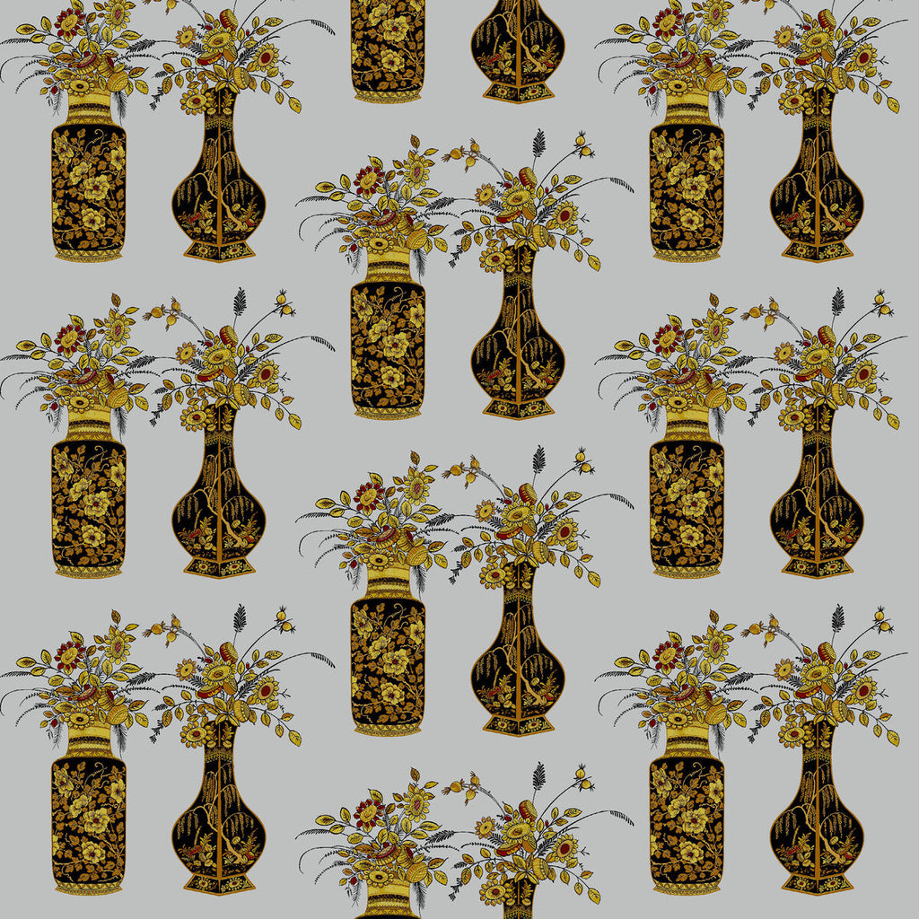 Samples and Purchasing available for Casilda - Plata Grey By Gaston Y Daniela | Lorenzo Castillo Iv |Chinoiserie Novelty Multipurpose Print at Designer Wallcoverings and Fabrics