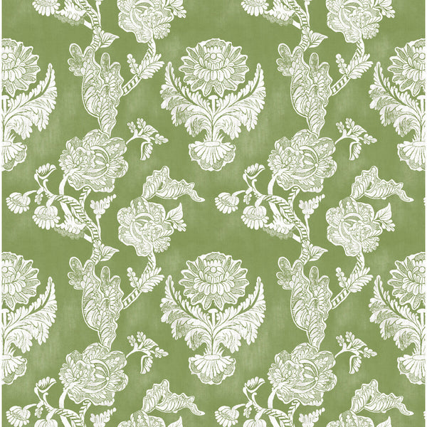 Samples and Purchasing available for Chitina - Verde Green By Gaston Y Daniela | Lorenzo Castillo Iv |Botanical & Floral  Multipurpose Print at Designer Wallcoverings and Fabrics