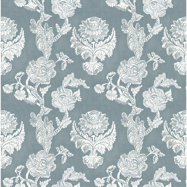 Samples and Purchasing available for Chitina - Azul Claro Grey By Gaston Y Daniela | Lorenzo Castillo Iv |Botanical & Floral  Multipurpose Print at Designer Wallcoverings and Fabrics