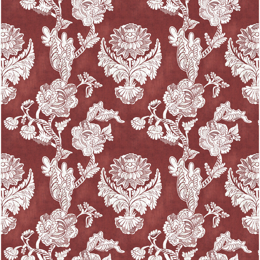 Samples and Purchasing available for Chitina - Rojo Burgundy/Red By Gaston Y Daniela | Lorenzo Castillo Iv |Botanical & Floral  Multipurpose Print at Designer Wallcoverings and Fabrics