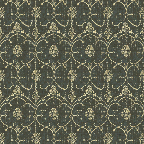 Samples and Purchasing available for Lorenzo - Gris Charcoal By Gaston Y Daniela | Lorenzo Castillo Iv | Damask Upholstery Velvet at Designer Wallcoverings and Fabrics