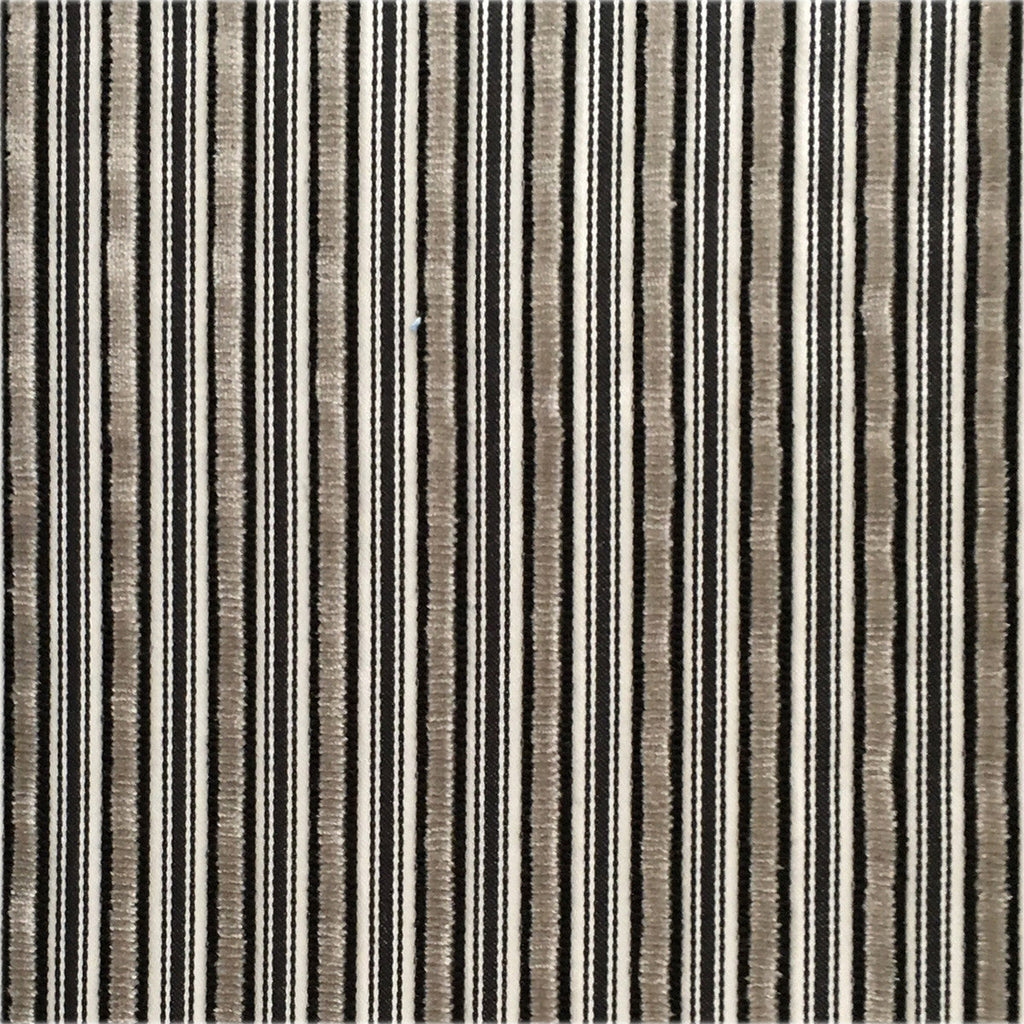 Samples and Purchasing available for Eresma - Topo Grey By Gaston Y Daniela | Lorenzo Castillo Iv | Stripes Upholstery Velvet at Designer Wallcoverings and Fabrics