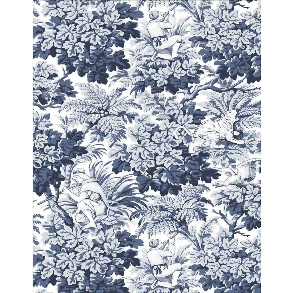 Samples and Purchasing available for Vegacervera Wp - Azul Blue By Gaston Y Daniela | Lorenzo Castillo V |Toile  Wallcovering Print at Designer Wallcoverings and Fabrics