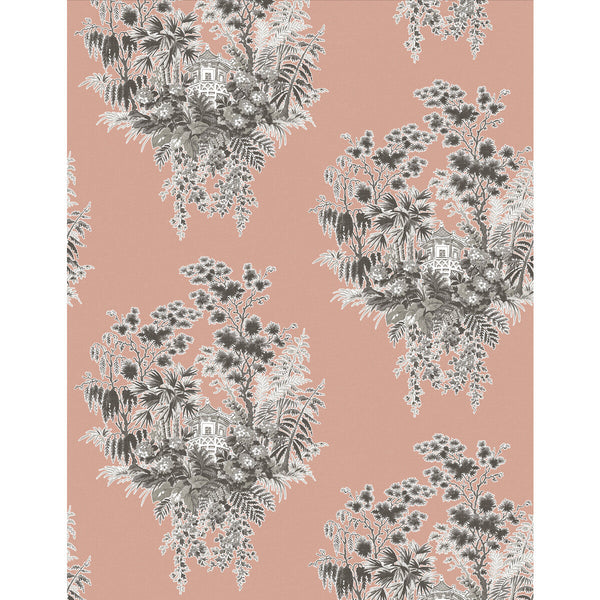 Samples and Purchasing available for Valjunco Wp - Rosa Pink By Gaston Y Daniela | Lorenzo Castillo V |Chinoiserie Botanical & Floral Wallcovering Print at Designer Wallcoverings and Fabrics