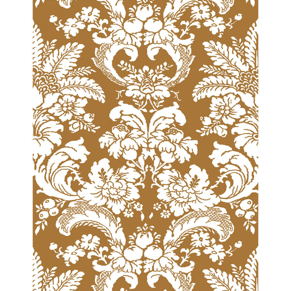 Samples and Purchasing available for Grajal Wp - Ocre Gold By Gaston Y Daniela | Lorenzo Castillo V | Damask Wallcovering Print at Designer Wallcoverings and Fabrics