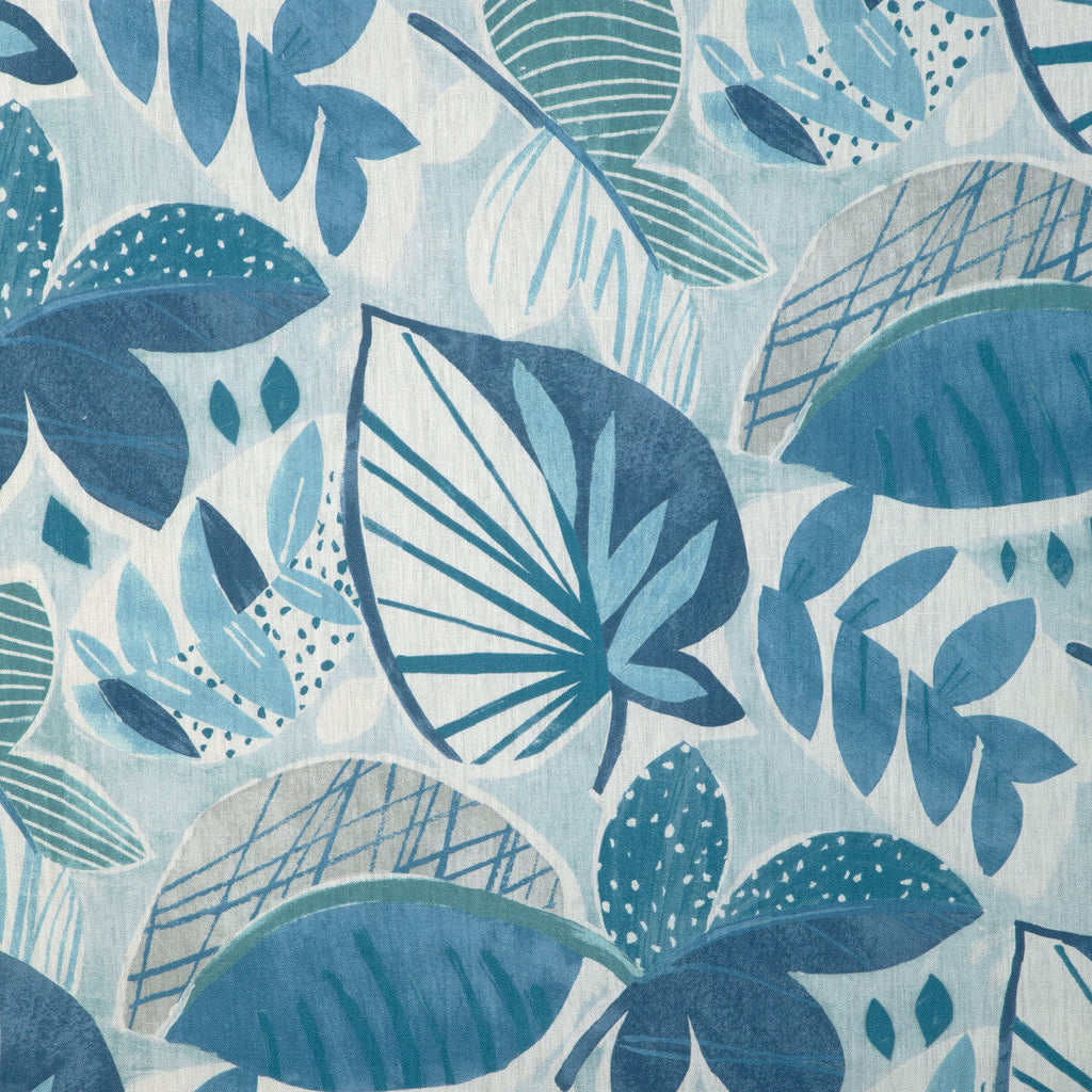 Samples and Purchasing available for Leaf-A-Lot - Ocean White By Kravet Basics | Mid-Century Modern |Botanical & Floral Tropical Multipurpose Print at Designer Wallcoverings and Fabrics