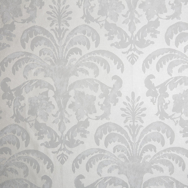 Samples and Purchasing available for Colonial - 7 Silver By Kravet Design | Lizzo |Damask Metallic Wallcovering Print at Designer Wallcoverings and Fabrics