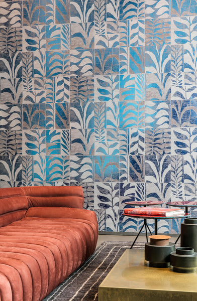 Canopy Plant Mylar Blue Wallpaper | Arte Europe