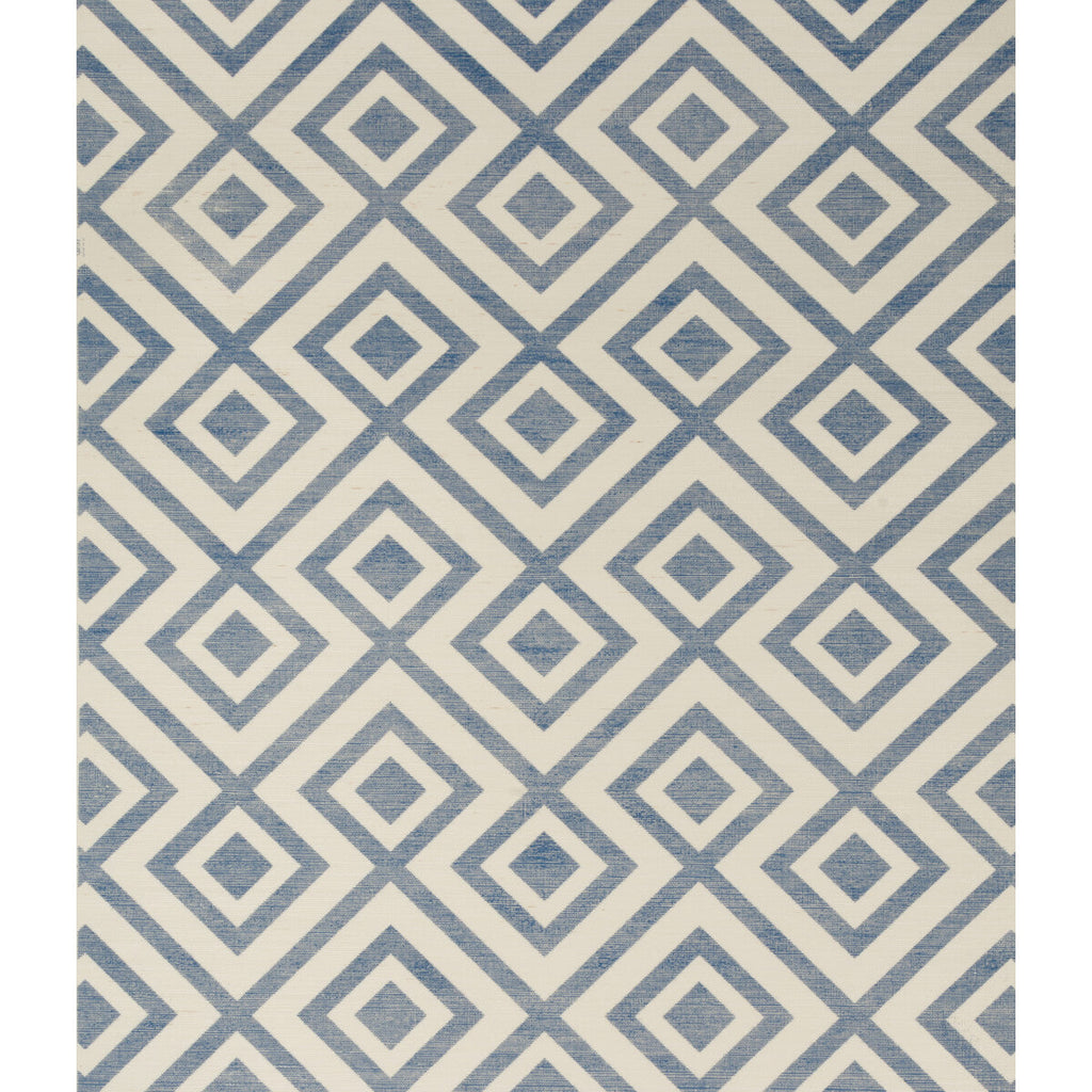 Samples and Purchasing available for Fiorentina - Blue/Ivory Blue By Lee Jofa |  | Diamond Wallcovering Print at Designer Wallcoverings and Fabrics