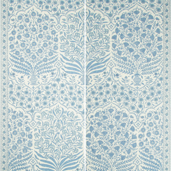 Samples and Purchasing available for Sameera Paper - Blue/Indigo Blue By Lee Jofa | Oscar De La Renta Wallpaper | Botanical & Floral Wallcovering Print at Designer Wallcoverings and Fabrics