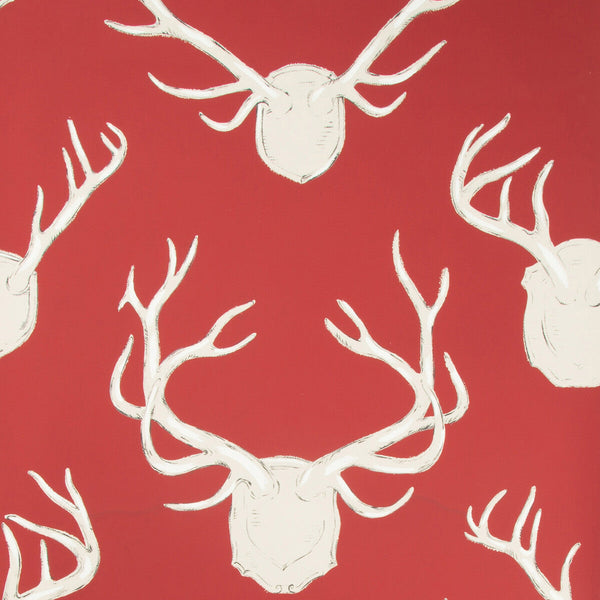 Samples and Purchasing available for Antlers Paper - Red Red By Lee Jofa | Lodge Ii Wallpaper | Animal/Insects Wallcovering Print at Designer Wallcoverings and Fabrics