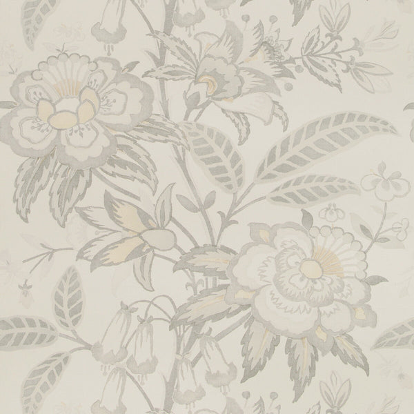 Samples and Purchasing available for Davenport Paper - Cloud Light Grey By Lee Jofa | Westport |Botanical & Floral  Wallcovering Print at Designer Wallcoverings and Fabrics