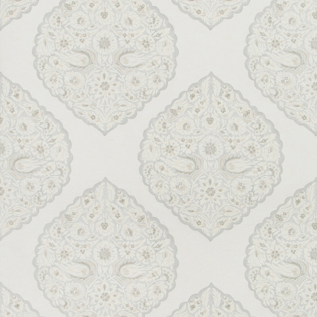 Samples and Purchasing available for Lido Paper - Fog Grey By Lee Jofa | Westport |Damask  Wallcovering Print at Designer Wallcoverings and Fabrics