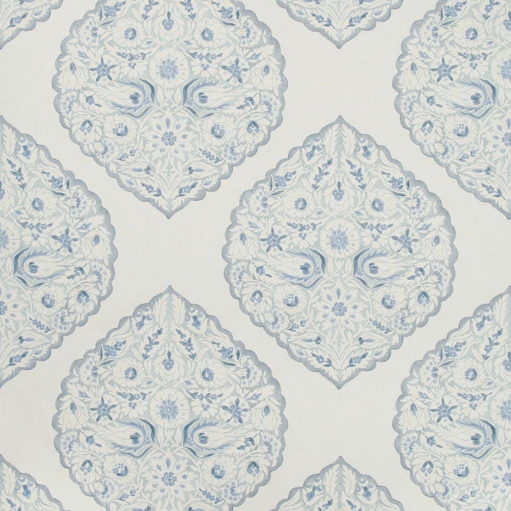 Samples and Purchasing available for Lido Paper - Sky Blue By Lee Jofa | Westport |Damask  Wallcovering Print at Designer Wallcoverings and Fabrics