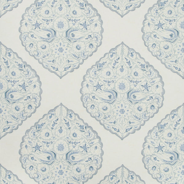 Samples and Purchasing available for Lido Paper - Sky Blue By Lee Jofa | Westport |Damask  Wallcovering Print at Designer Wallcoverings and Fabrics