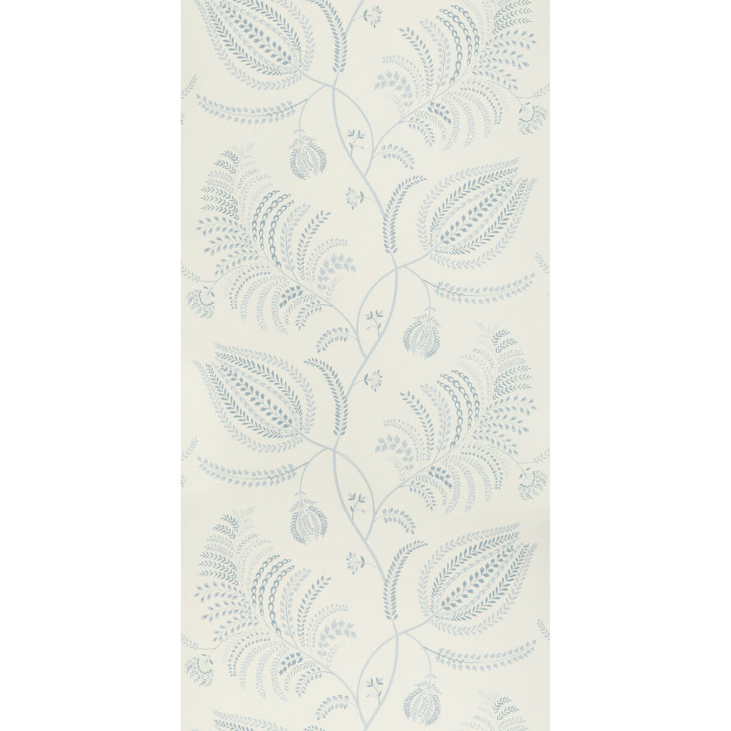 Samples and Purchasing available for Palmero Paper - Sky Light Blue By Lee Jofa | Westport | Botanical & Floral Wallcovering Print at Designer Wallcoverings and Fabrics