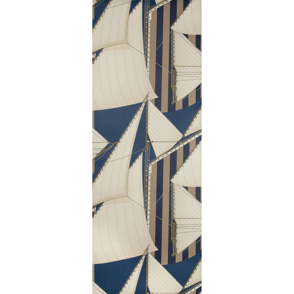 Samples and Purchasing available for St Tropez Wp - Navy/Marine Blue By Lee Jofa | Suzanne Kasler The Riviera Collection | Novelty Wallcovering Print at Designer Wallcoverings and Fabrics