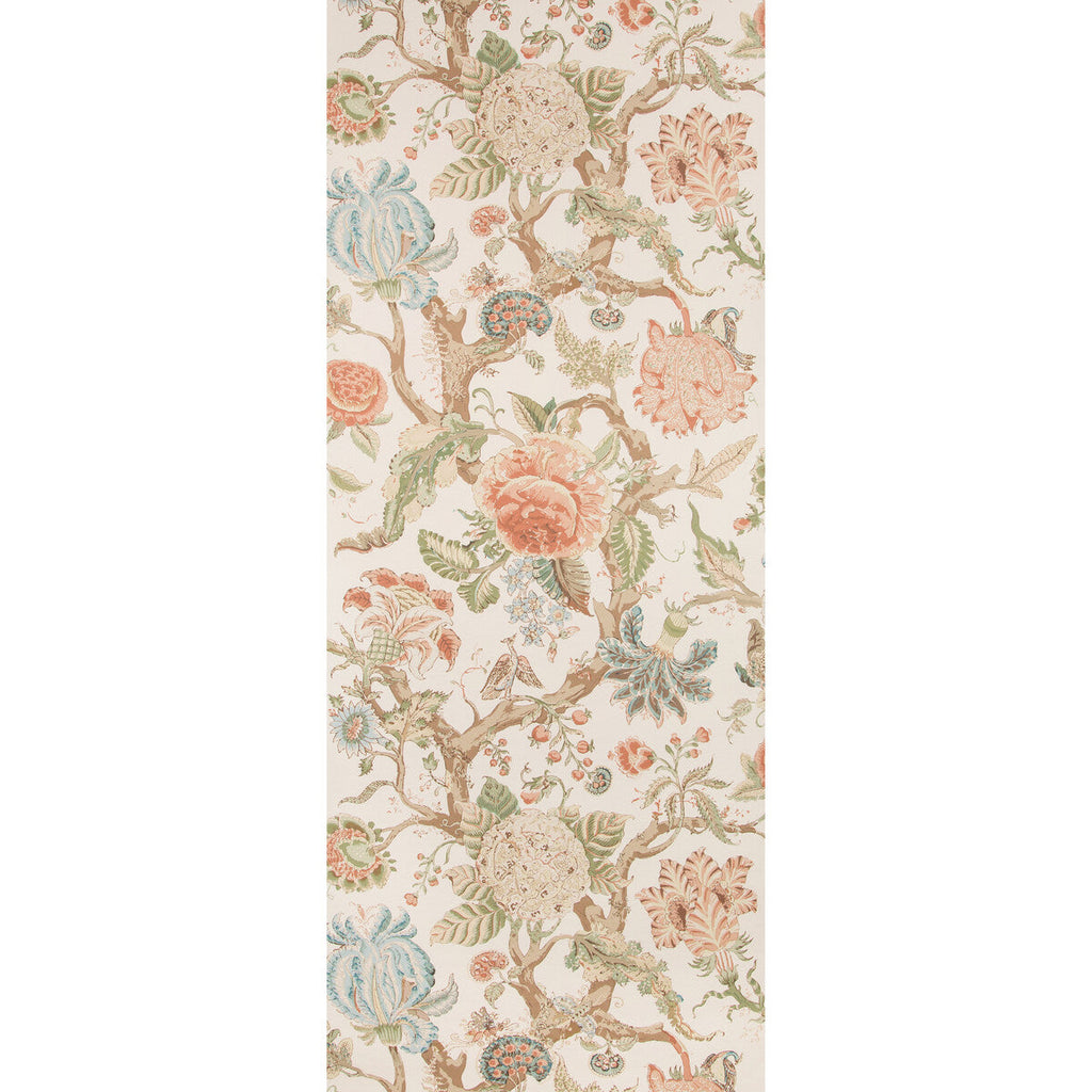 Samples and Purchasing available for Adlington Paper - Coral  By Lee Jofa | Manor House Wallpaper |Botanical & Floral  Wallcovering Print at Designer Wallcoverings and Fabrics