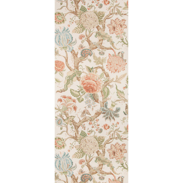 Samples and Purchasing available for Adlington Paper - Coral  By Lee Jofa | Manor House Wallpaper |Botanical & Floral  Wallcovering Print at Designer Wallcoverings and Fabrics