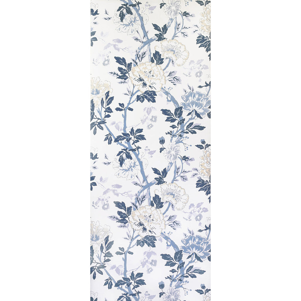 Samples and Purchasing available for Inisfree Wp - Denim Blue By Lee Jofa | Carrier And Company |Botanical & Floral  Wallcovering Print at Designer Wallcoverings and Fabrics