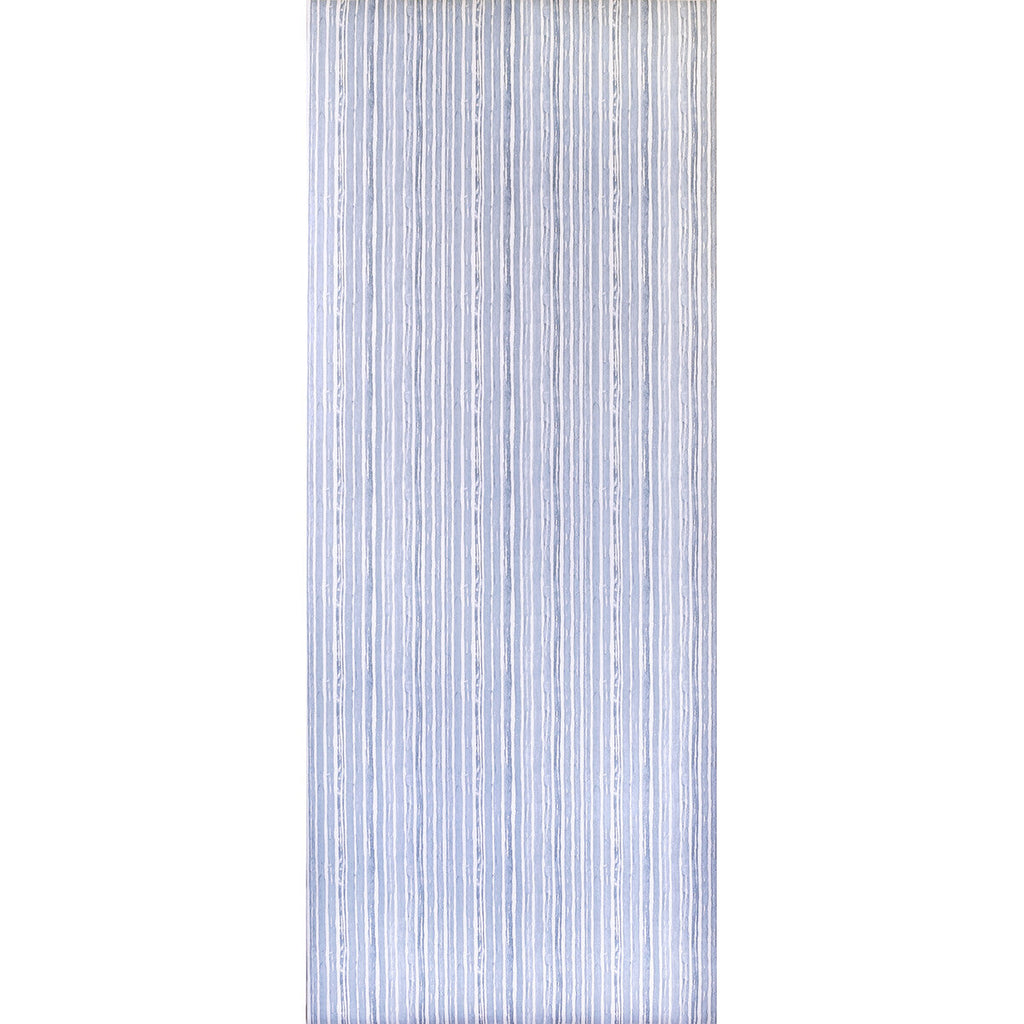 Samples and Purchasing available for Benson Stripe Wp - Faded Denim Blue By Lee Jofa | Carrier And Company | Stripes Wallcovering Print at Designer Wallcoverings and Fabrics