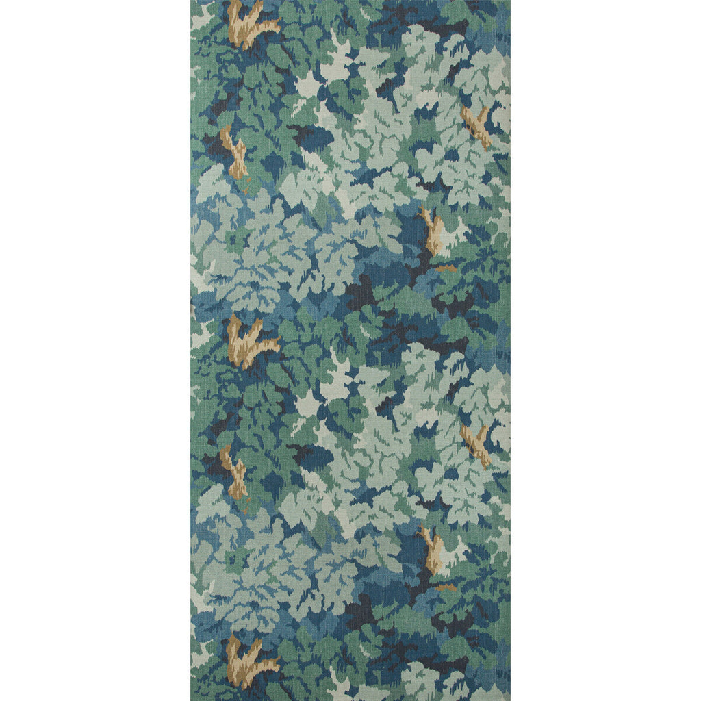 Samples and Purchasing available for Arley Paper - Lagoon Multi By Lee Jofa | Manor House Wallpaper |Botanical & Floral  Wallcovering Print at Designer Wallcoverings and Fabrics